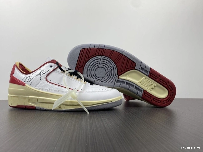 Rep Onekick Low DJ4375-106 Jordan White 2 SP Off-White Retro Red 0722